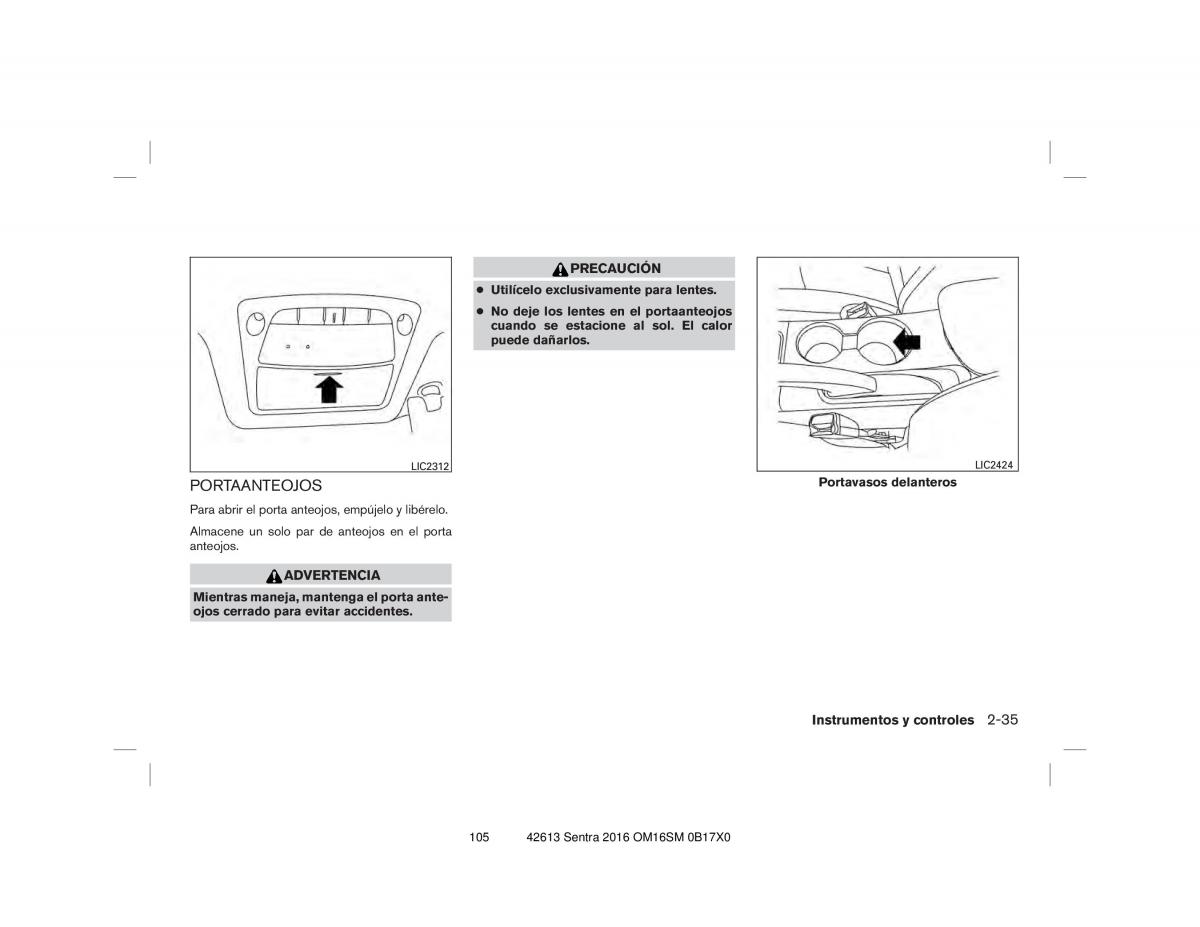 Nissan Sentra VII 7 B17 manual del propietario / page 105