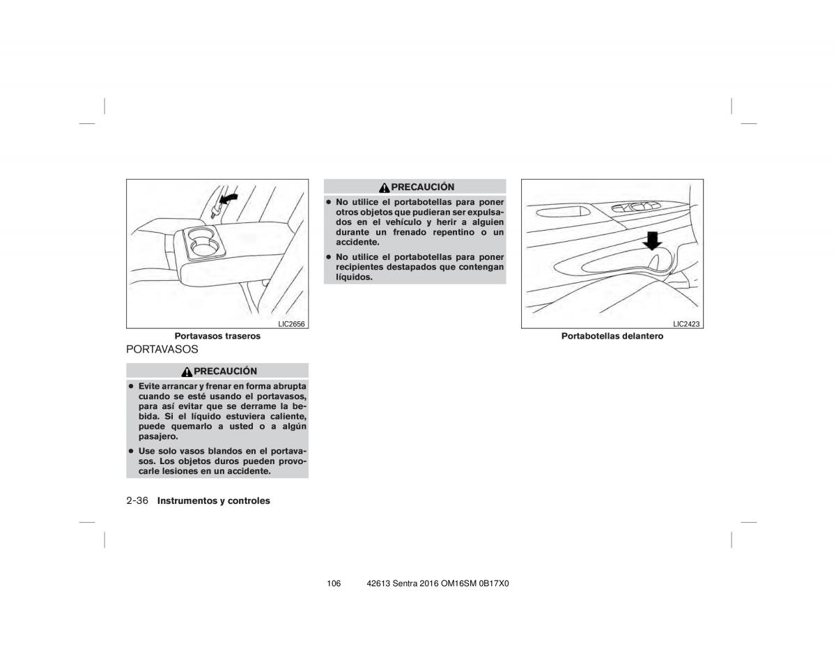 Nissan Sentra VII 7 B17 manual del propietario / page 106