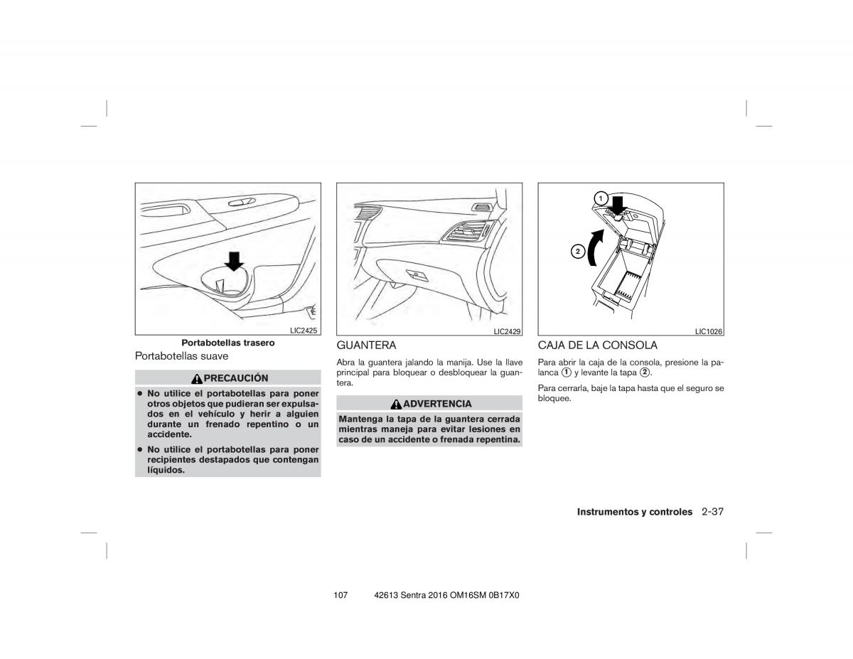 Nissan Sentra VII 7 B17 manual del propietario / page 107