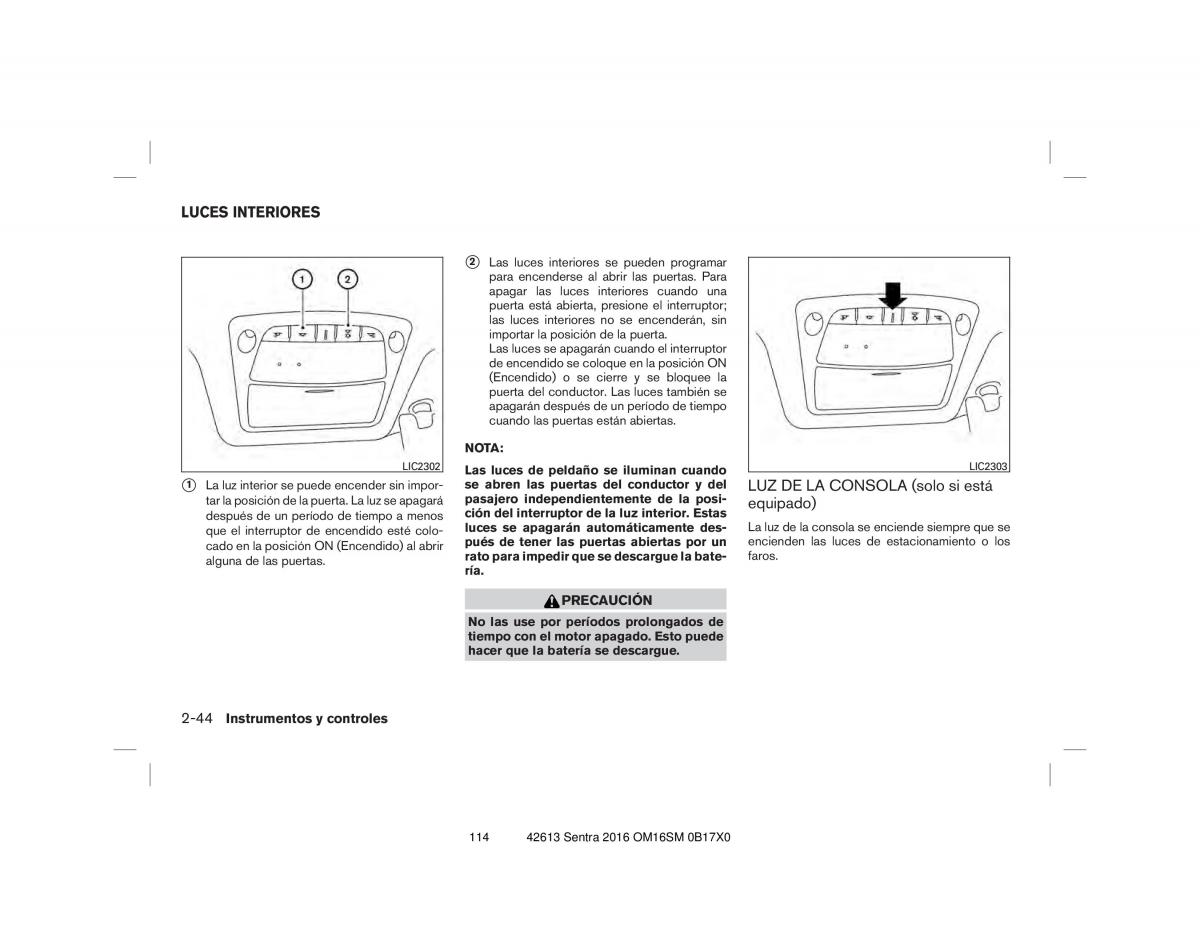 Nissan Sentra VII 7 B17 manual del propietario / page 114