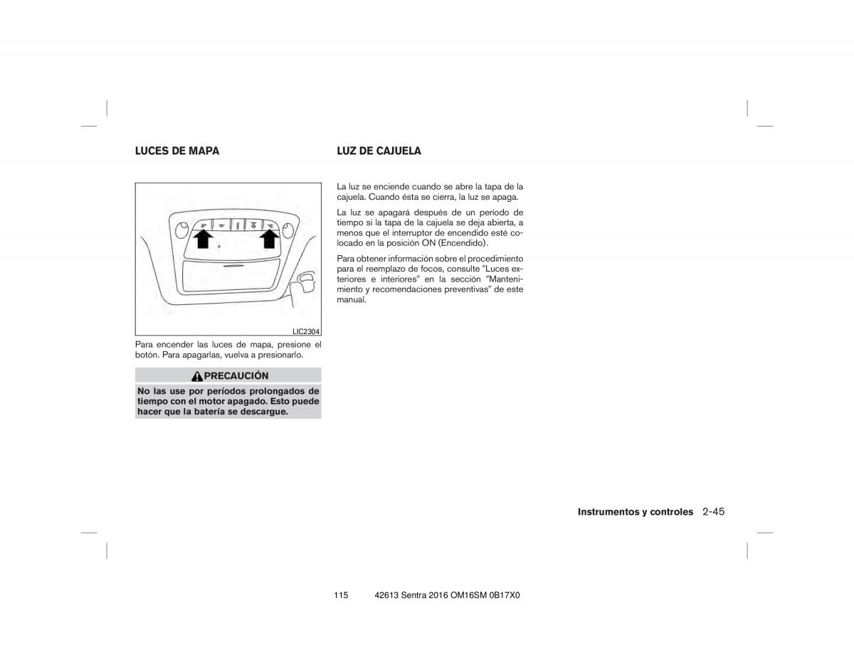 Nissan Sentra VII 7 B17 manual del propietario / page 115