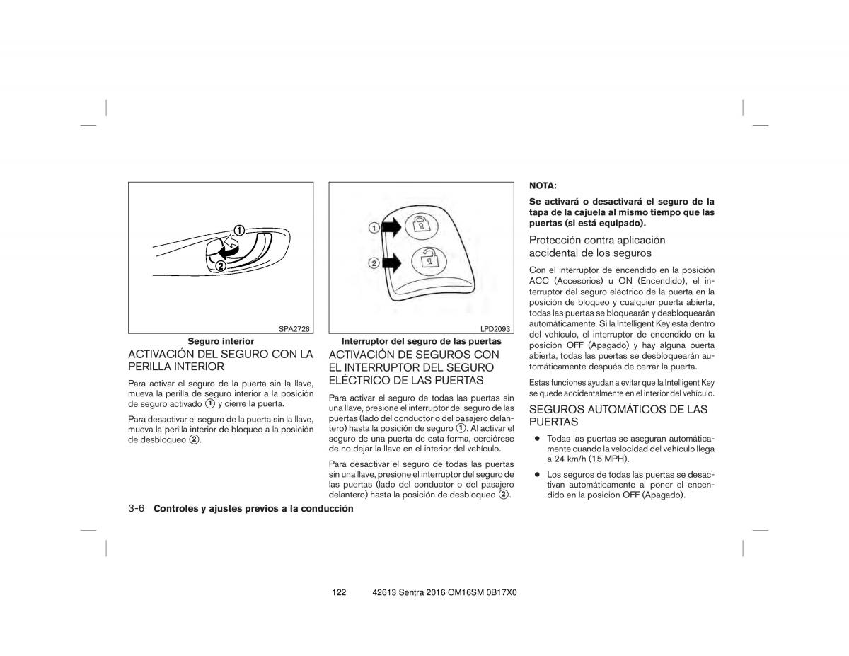 Nissan Sentra VII 7 B17 manual del propietario / page 122