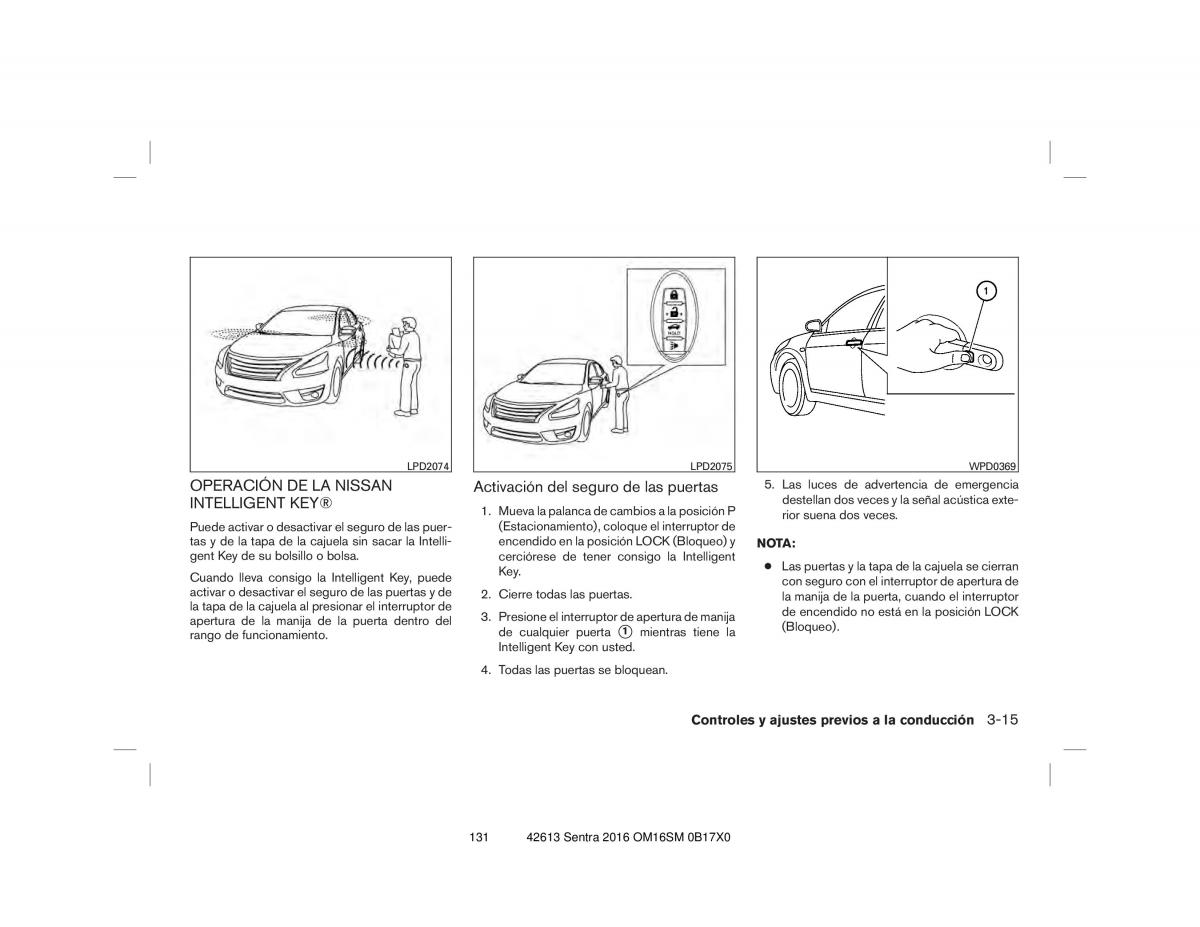 Nissan Sentra VII 7 B17 manual del propietario / page 131