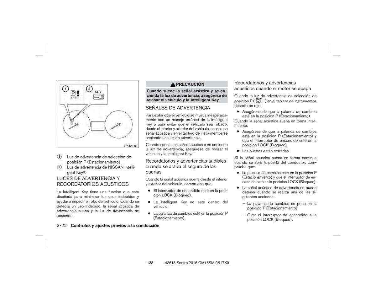 Nissan Sentra VII 7 B17 manual del propietario / page 138