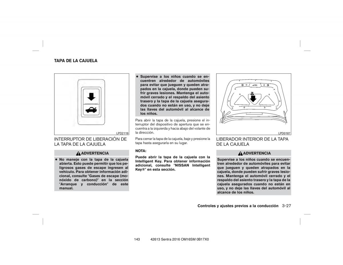 Nissan Sentra VII 7 B17 manual del propietario / page 143