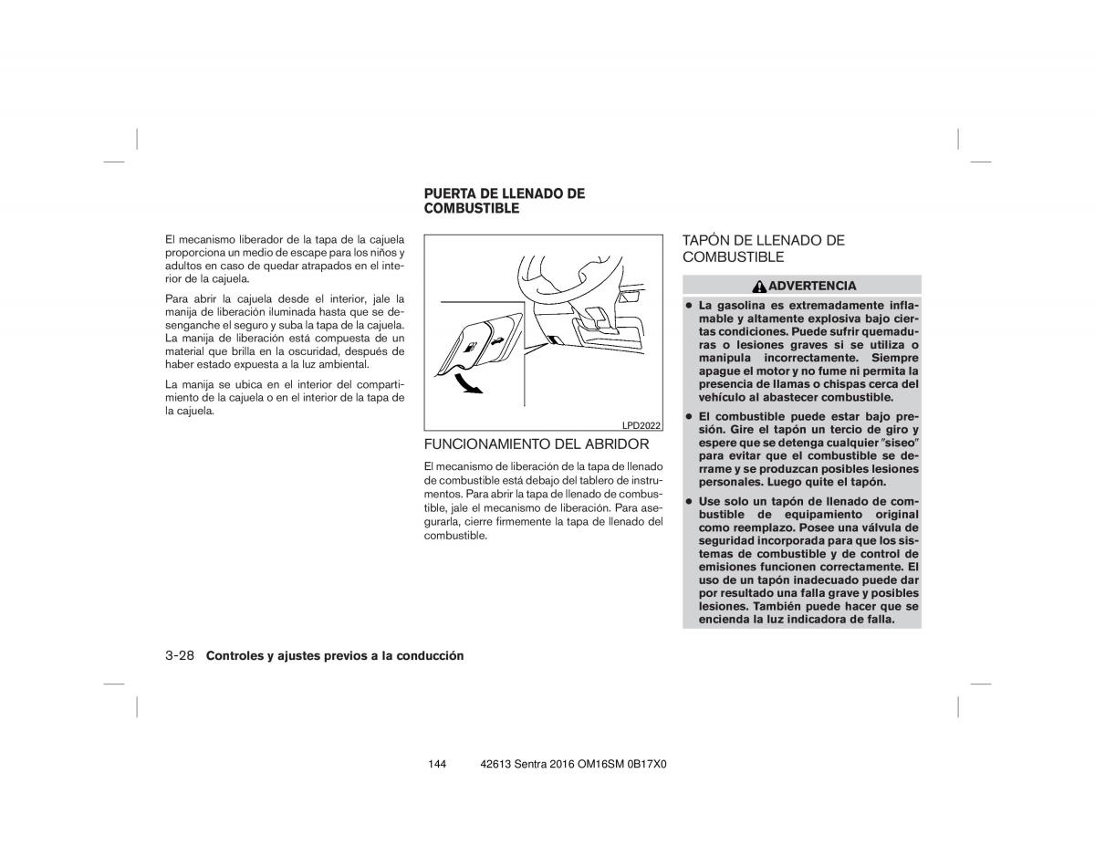 Nissan Sentra VII 7 B17 manual del propietario / page 144