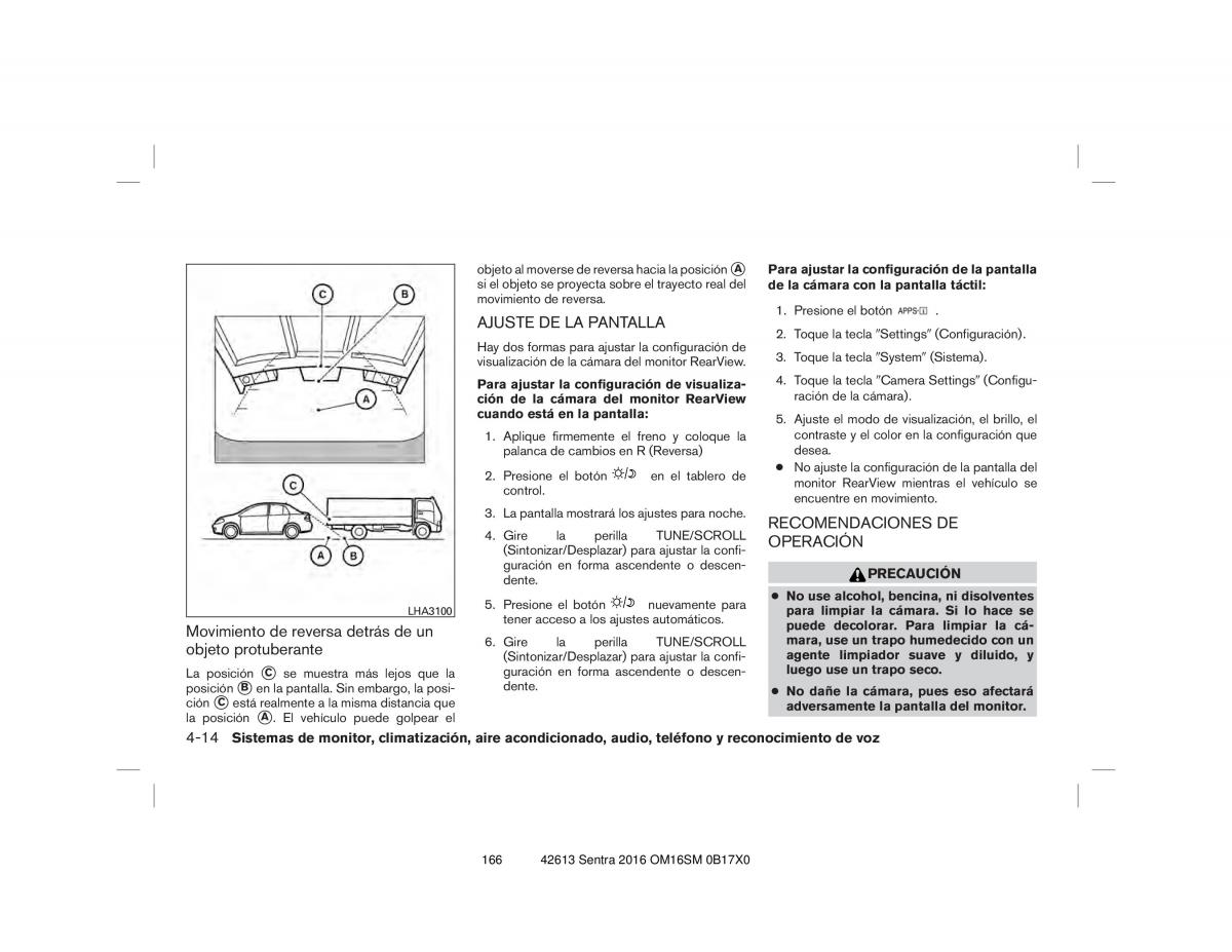 Nissan Sentra VII 7 B17 manual del propietario / page 166