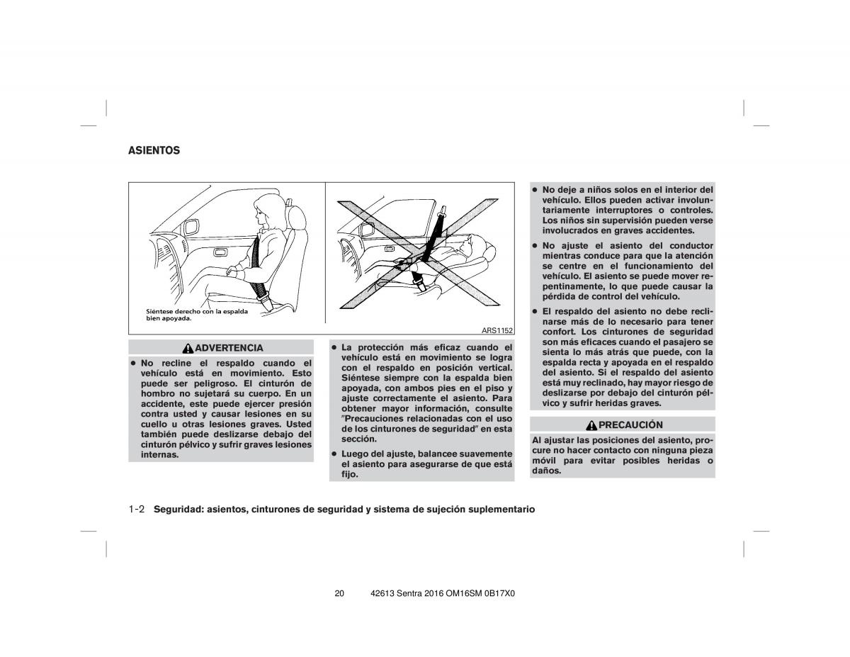 Nissan Sentra VII 7 B17 manual del propietario / page 20