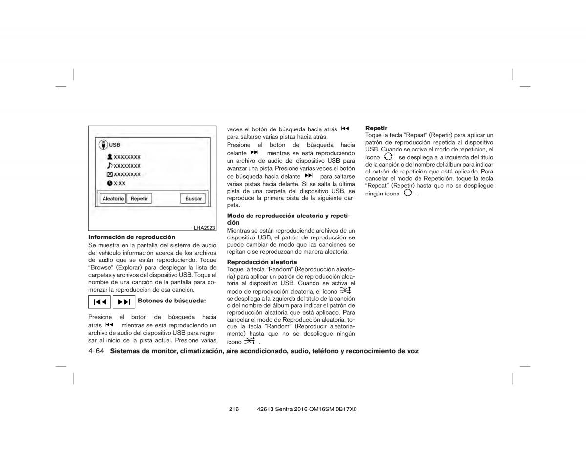 Nissan Sentra VII 7 B17 manual del propietario / page 216