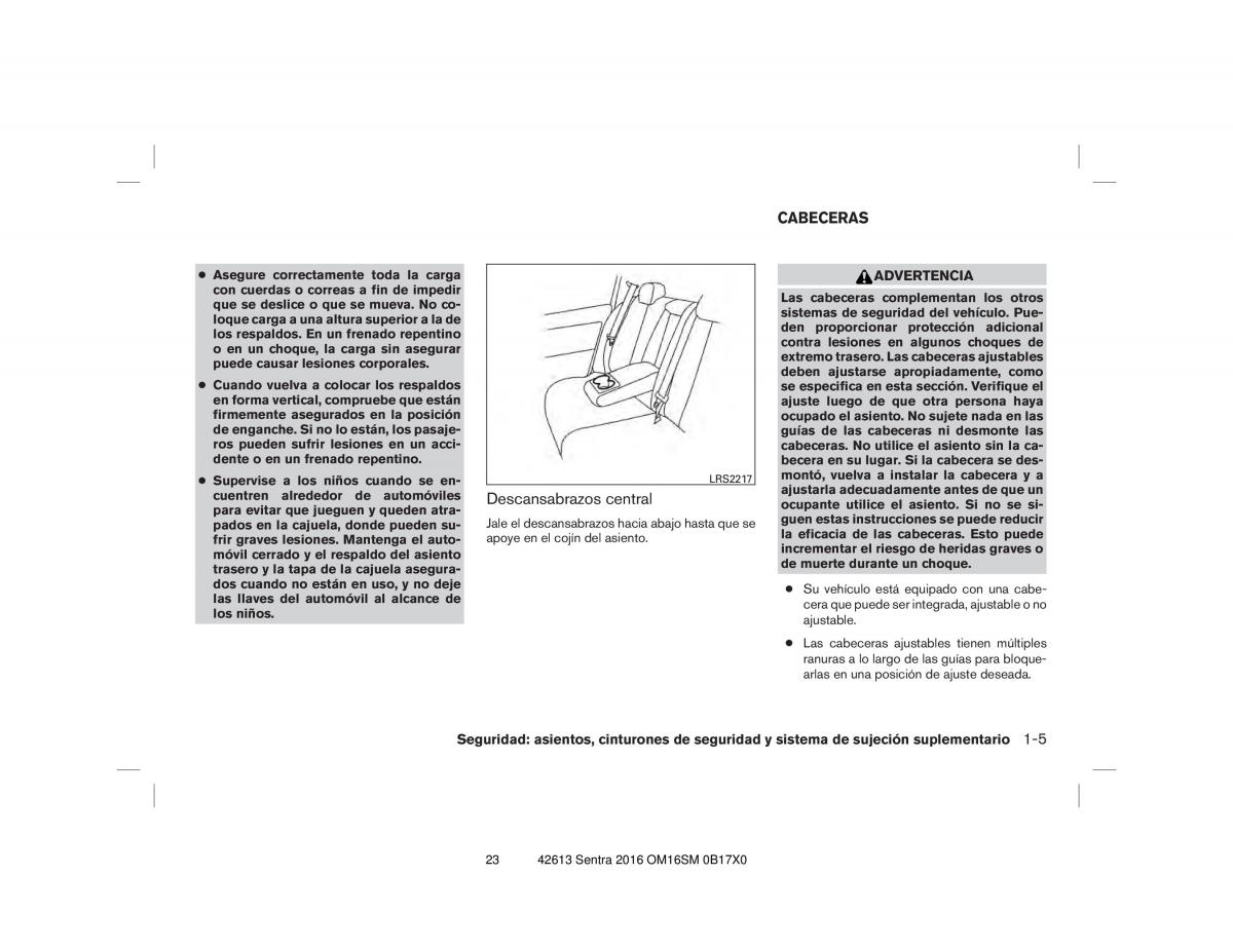 Nissan Sentra VII 7 B17 manual del propietario / page 23