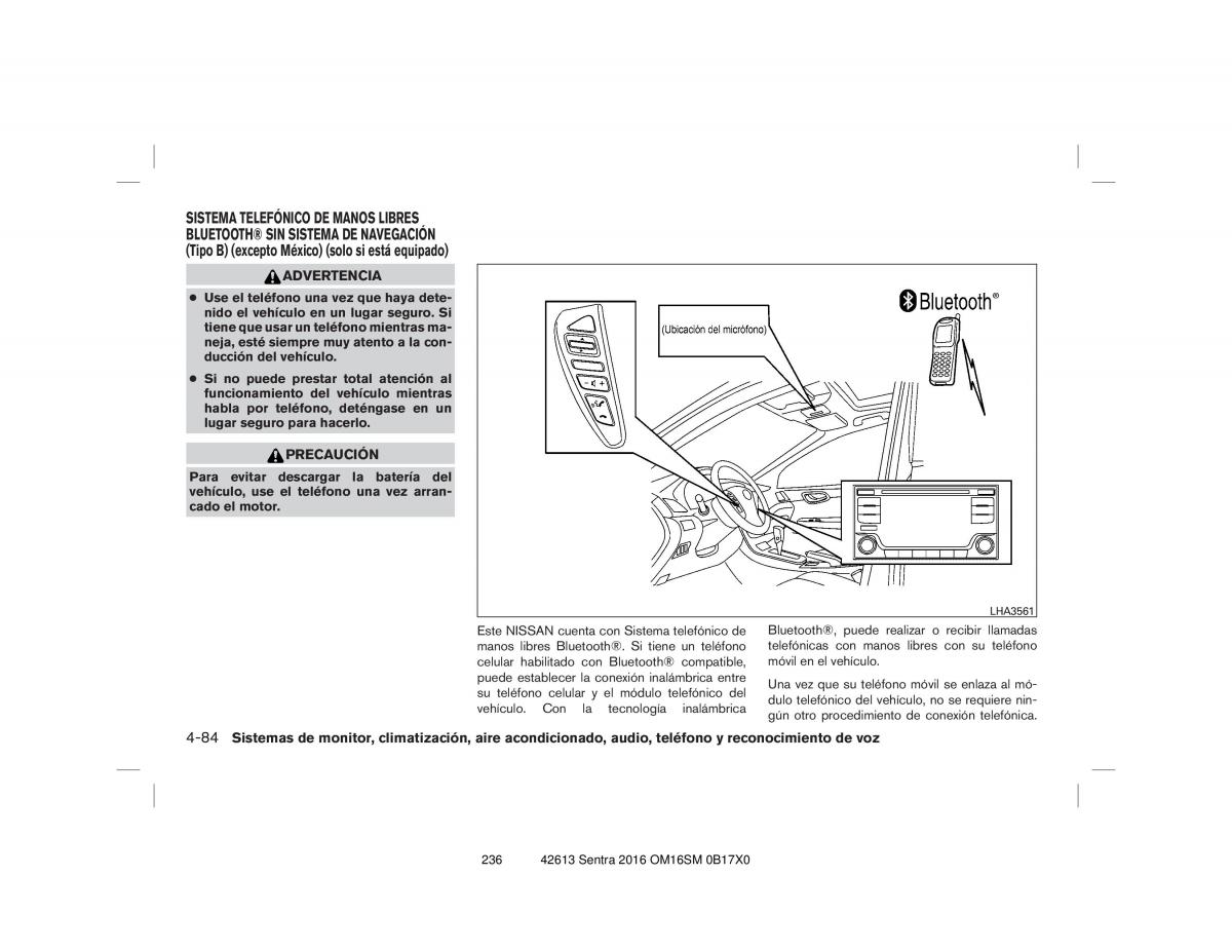 Nissan Sentra VII 7 B17 manual del propietario / page 236