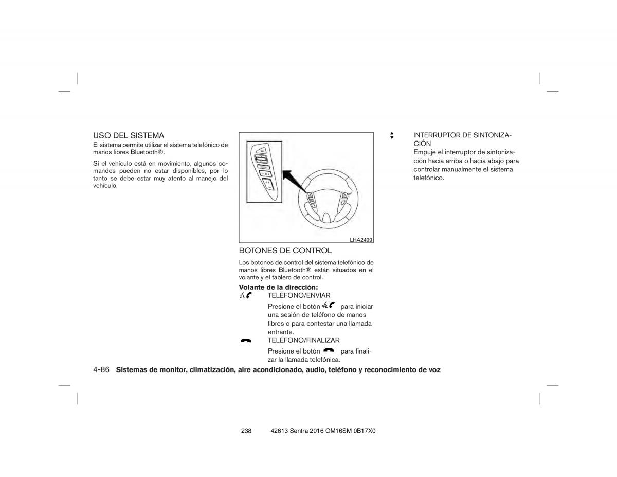 Nissan Sentra VII 7 B17 manual del propietario / page 238