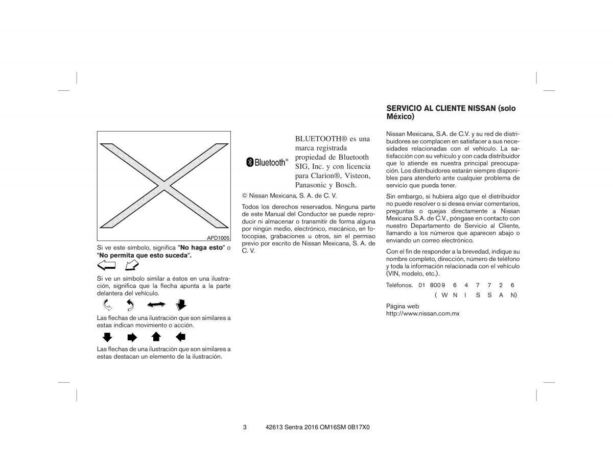 Nissan Sentra VII 7 B17 manual del propietario / page 3