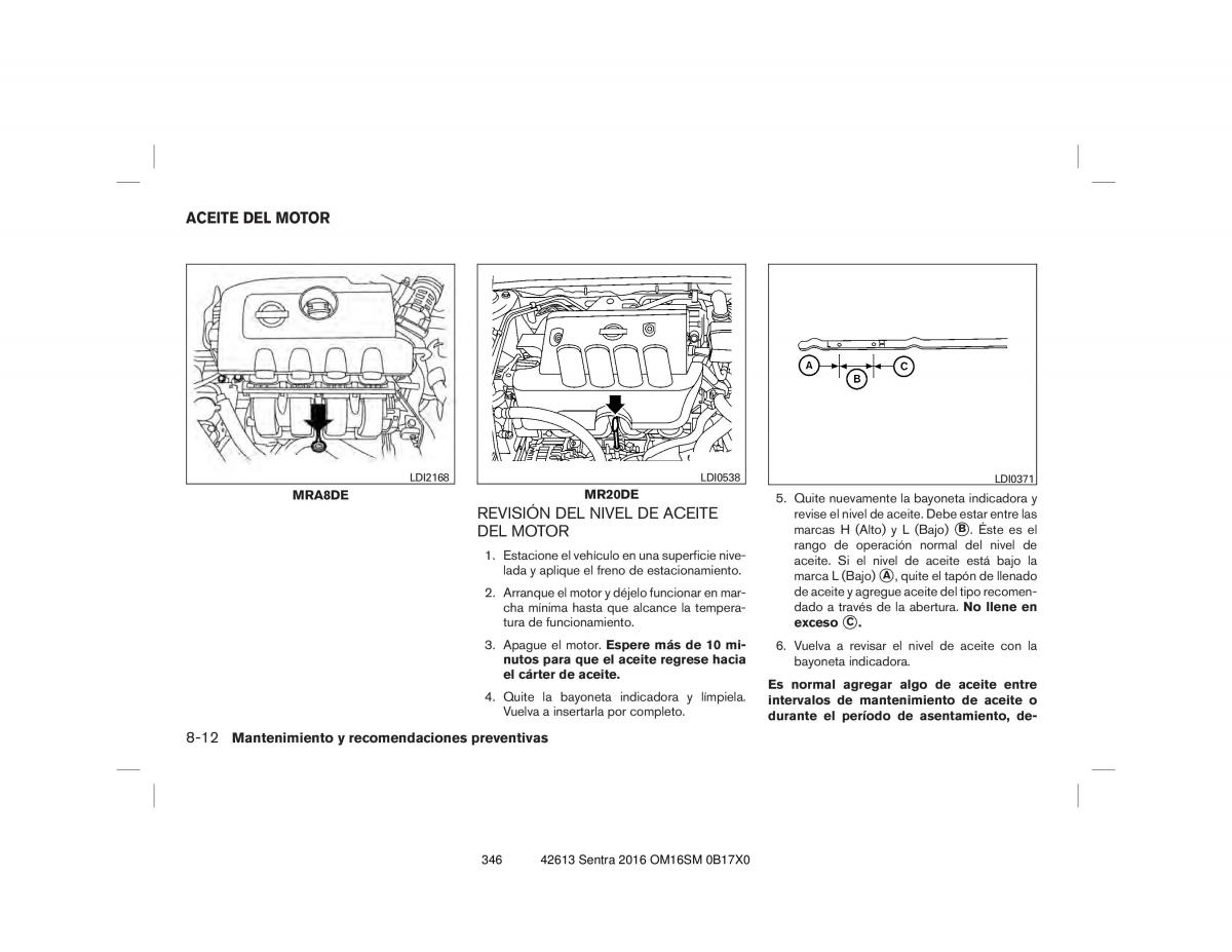 Nissan Sentra VII 7 B17 manual del propietario / page 346