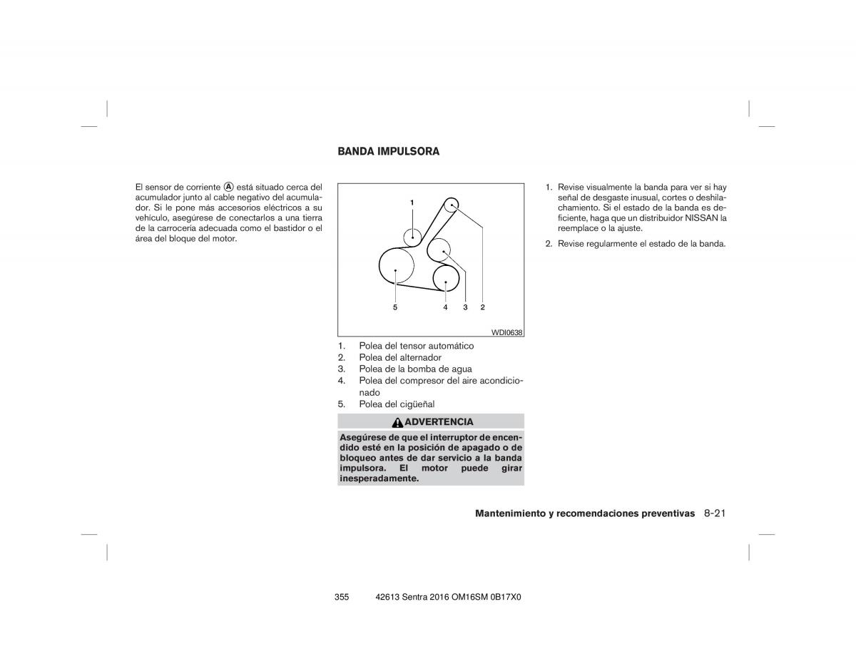 Nissan Sentra VII 7 B17 manual del propietario / page 355