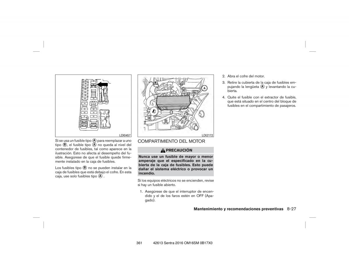 Nissan Sentra VII 7 B17 manual del propietario / page 361