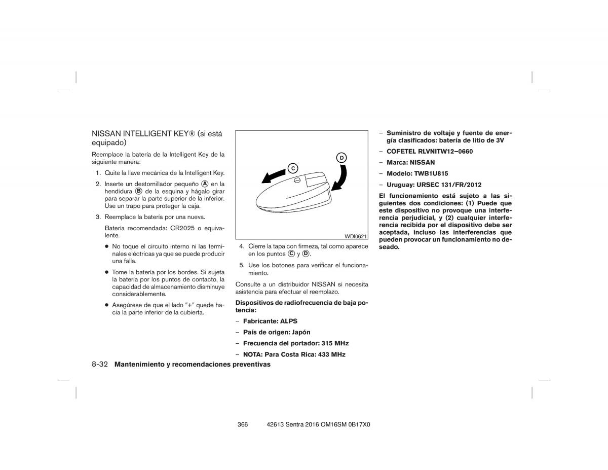 Nissan Sentra VII 7 B17 manual del propietario / page 366