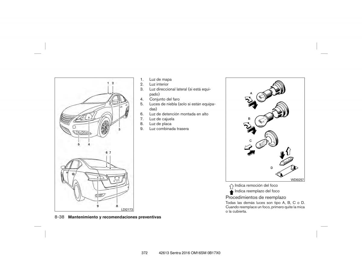 Nissan Sentra VII 7 B17 manual del propietario / page 372