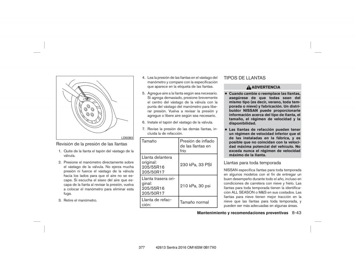 Nissan Sentra VII 7 B17 manual del propietario / page 377