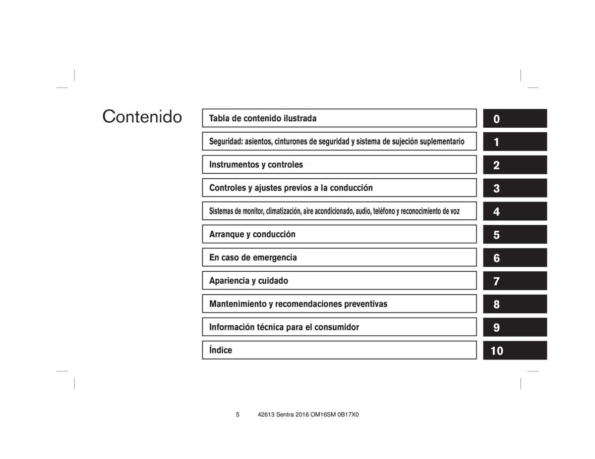 Nissan Sentra VII 7 B17 manual del propietario / page 5