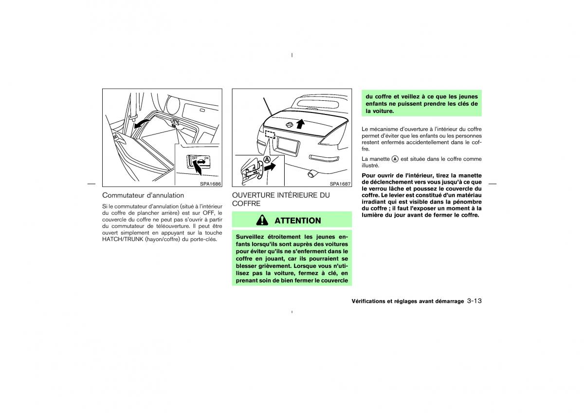 Nissan 350Z Fairlady manuel du proprietaire / page 130