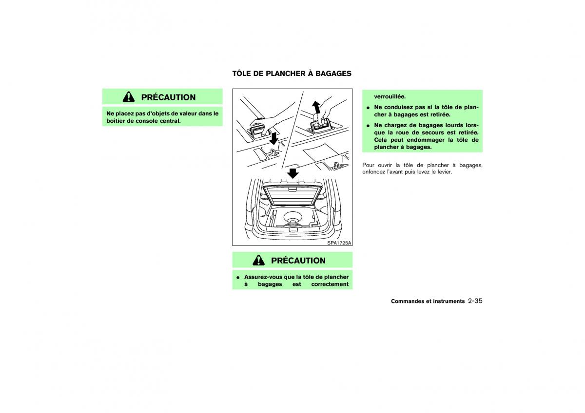 Nissan X Trail II 2 manuel du proprietaire / page 104