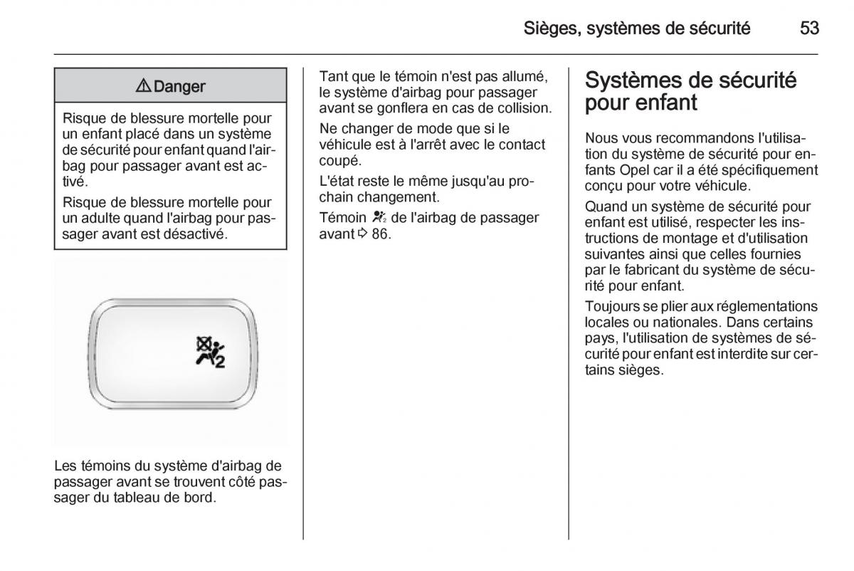 Opel Antara manuel du proprietaire / page 55