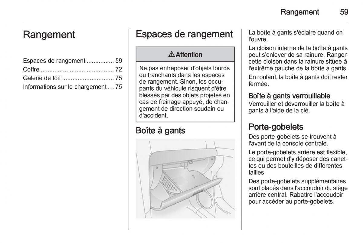 Opel Antara manuel du proprietaire / page 61