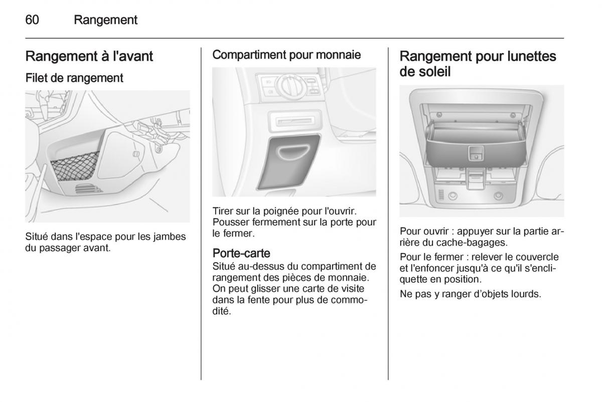 Opel Antara manuel du proprietaire / page 62