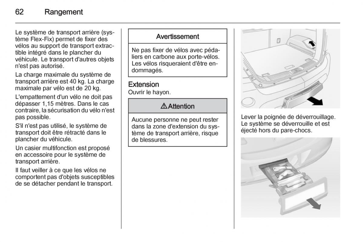 Opel Antara manuel du proprietaire / page 64