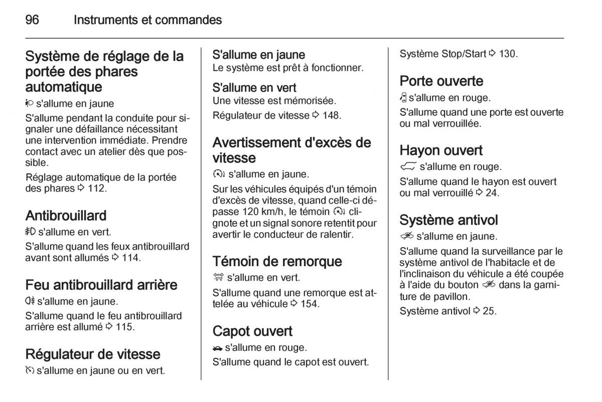 Opel Antara manuel du proprietaire / page 98