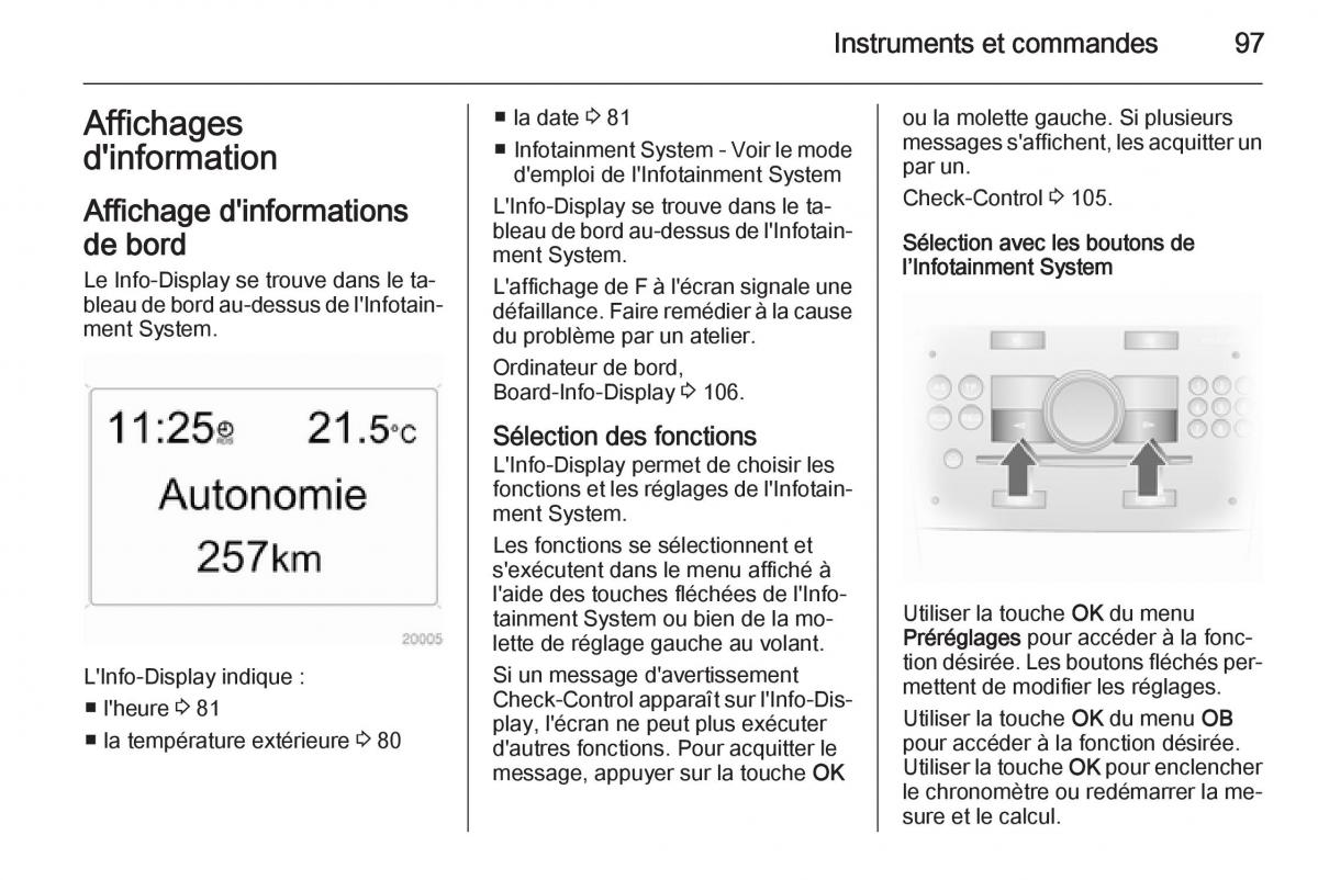 Opel Antara manuel du proprietaire / page 99