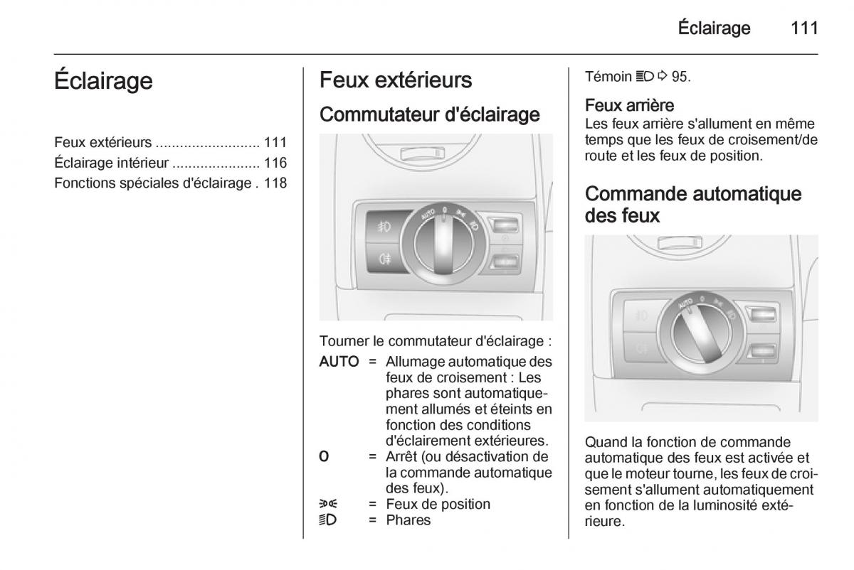 Opel Antara manuel du proprietaire / page 113