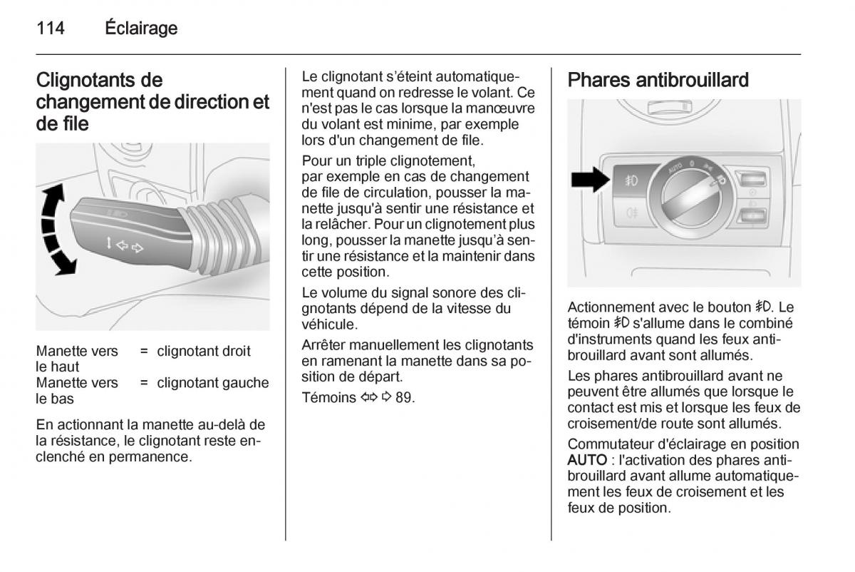 Opel Antara manuel du proprietaire / page 116