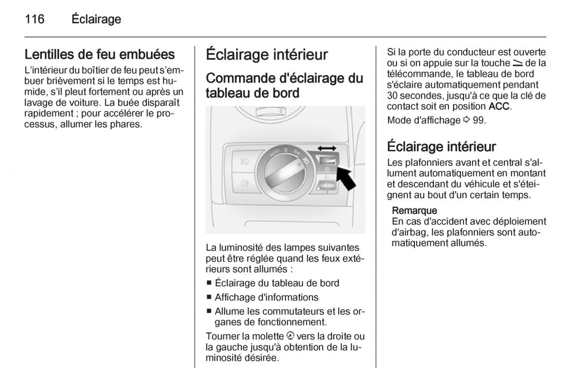 Opel Antara manuel du proprietaire / page 118