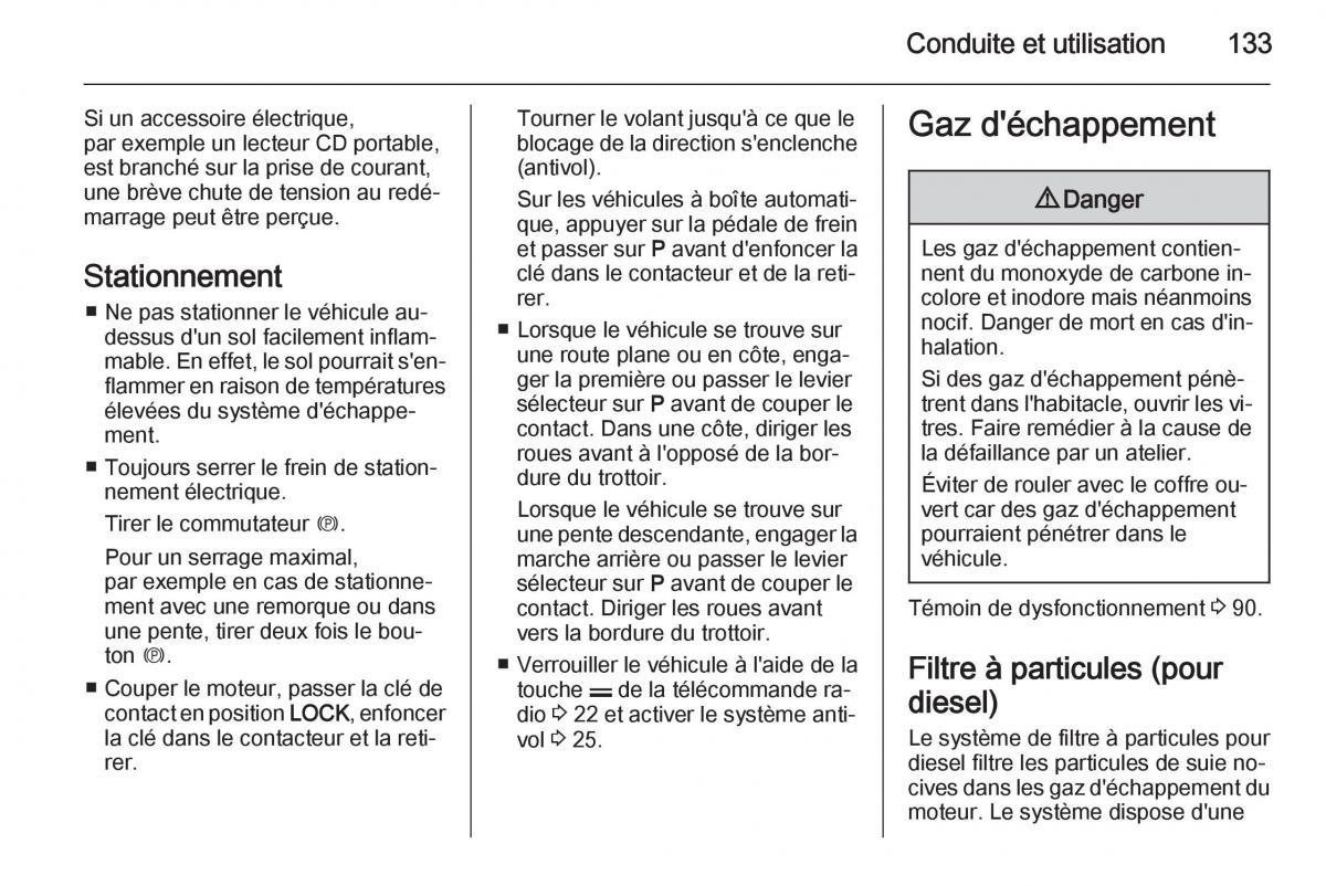 Opel Antara manuel du proprietaire / page 135