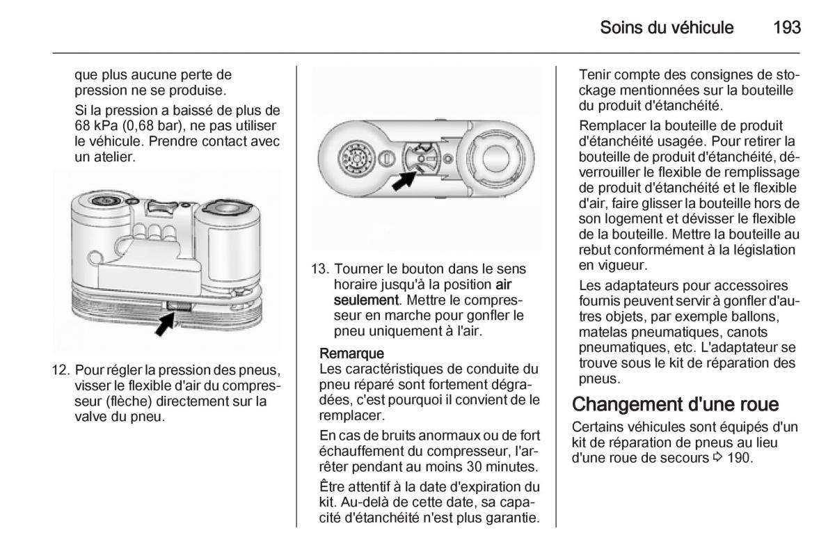 Opel Antara manuel du proprietaire / page 195