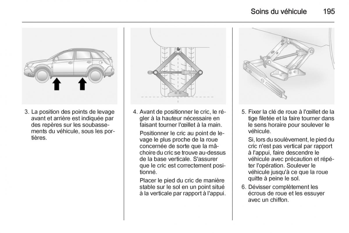 Opel Antara manuel du proprietaire / page 197