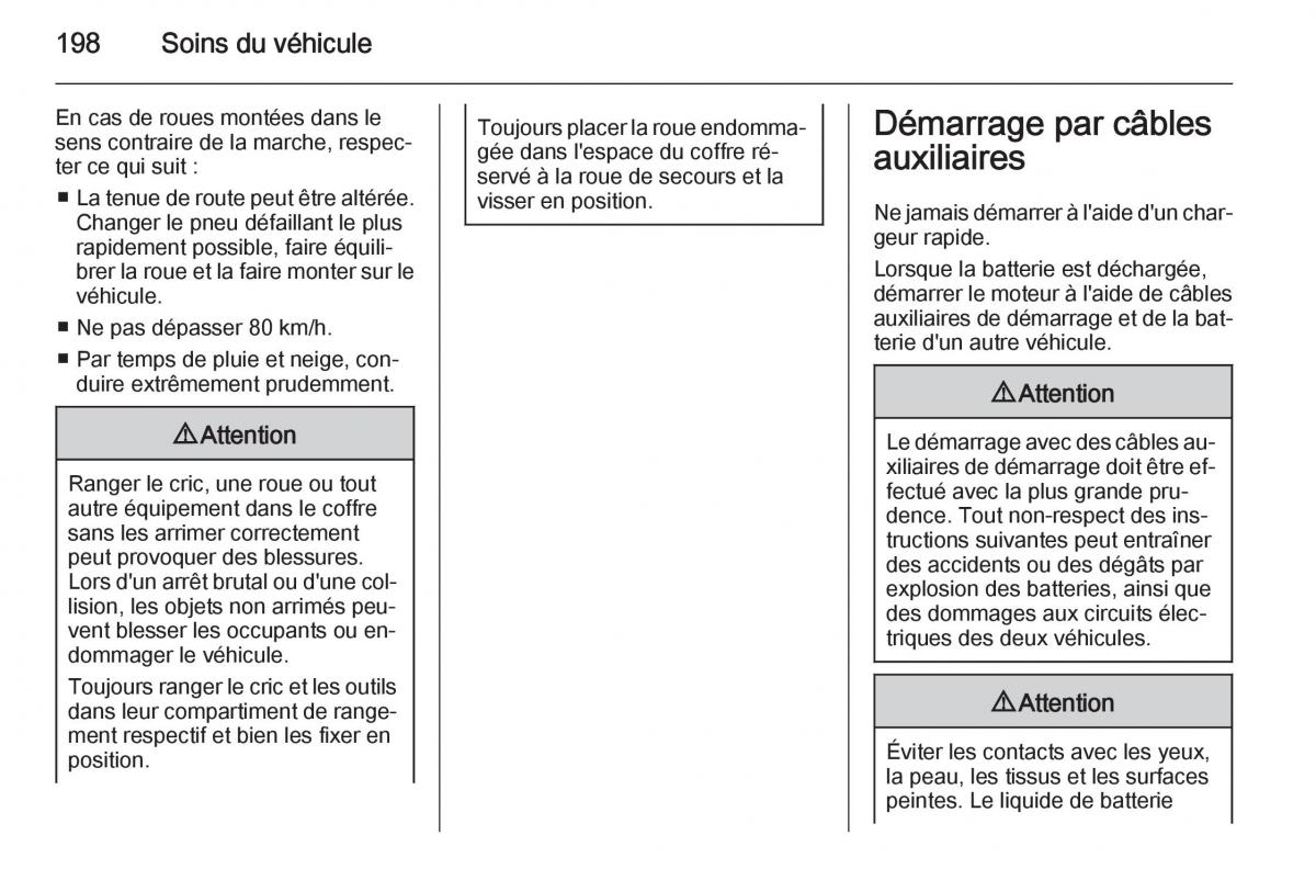 Opel Antara manuel du proprietaire / page 200