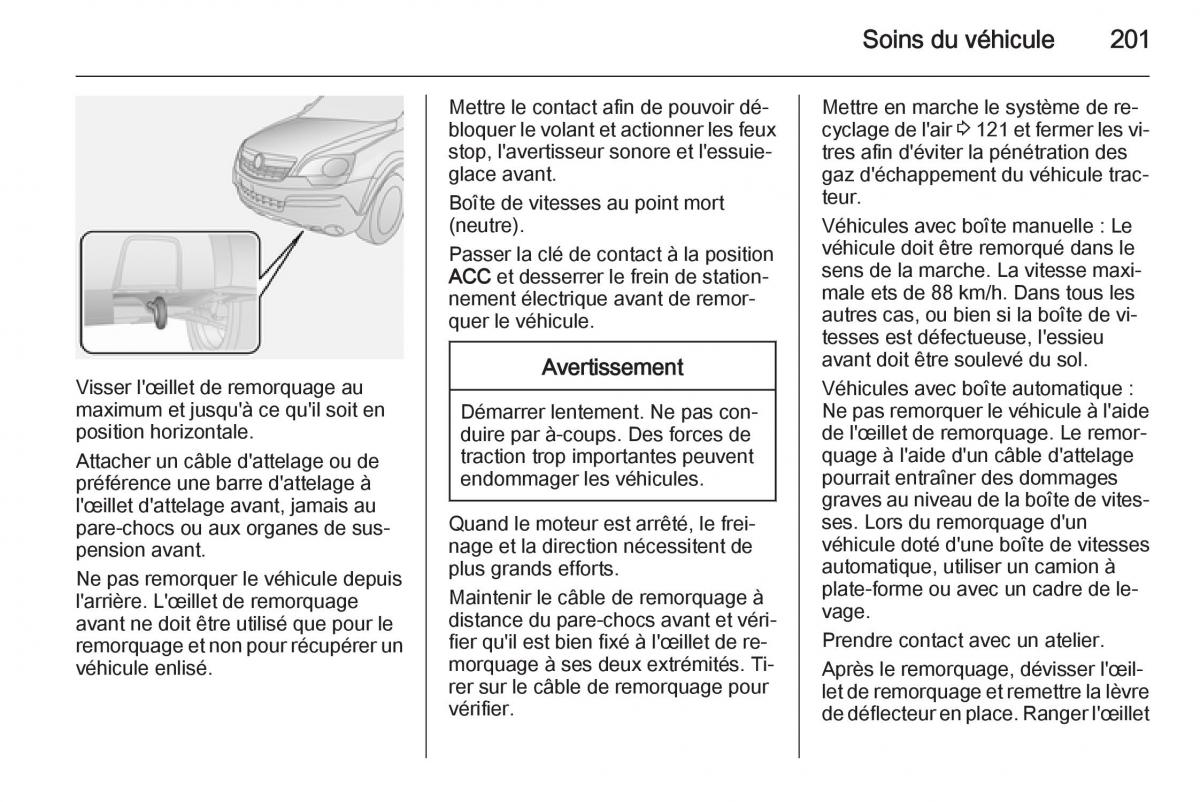 Opel Antara manuel du proprietaire / page 203