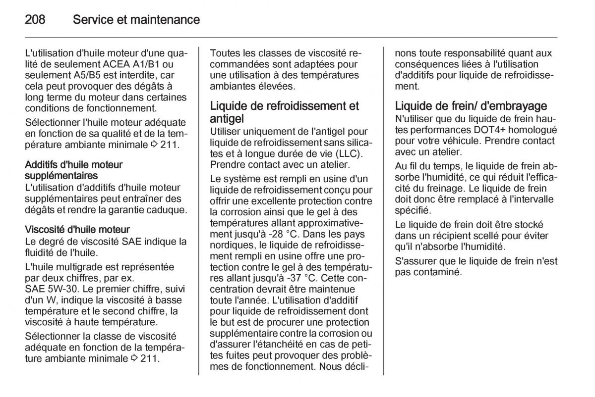 Opel Antara manuel du proprietaire / page 210