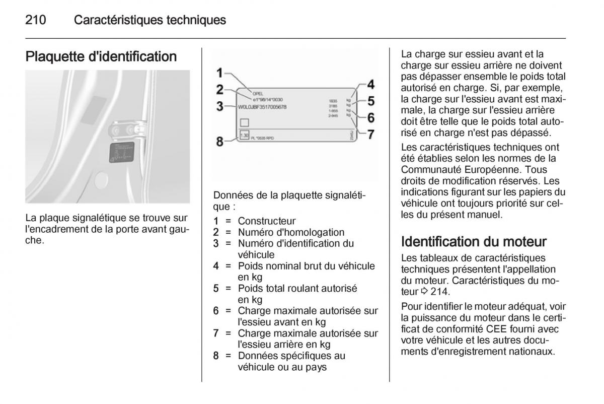 Opel Antara manuel du proprietaire / page 212