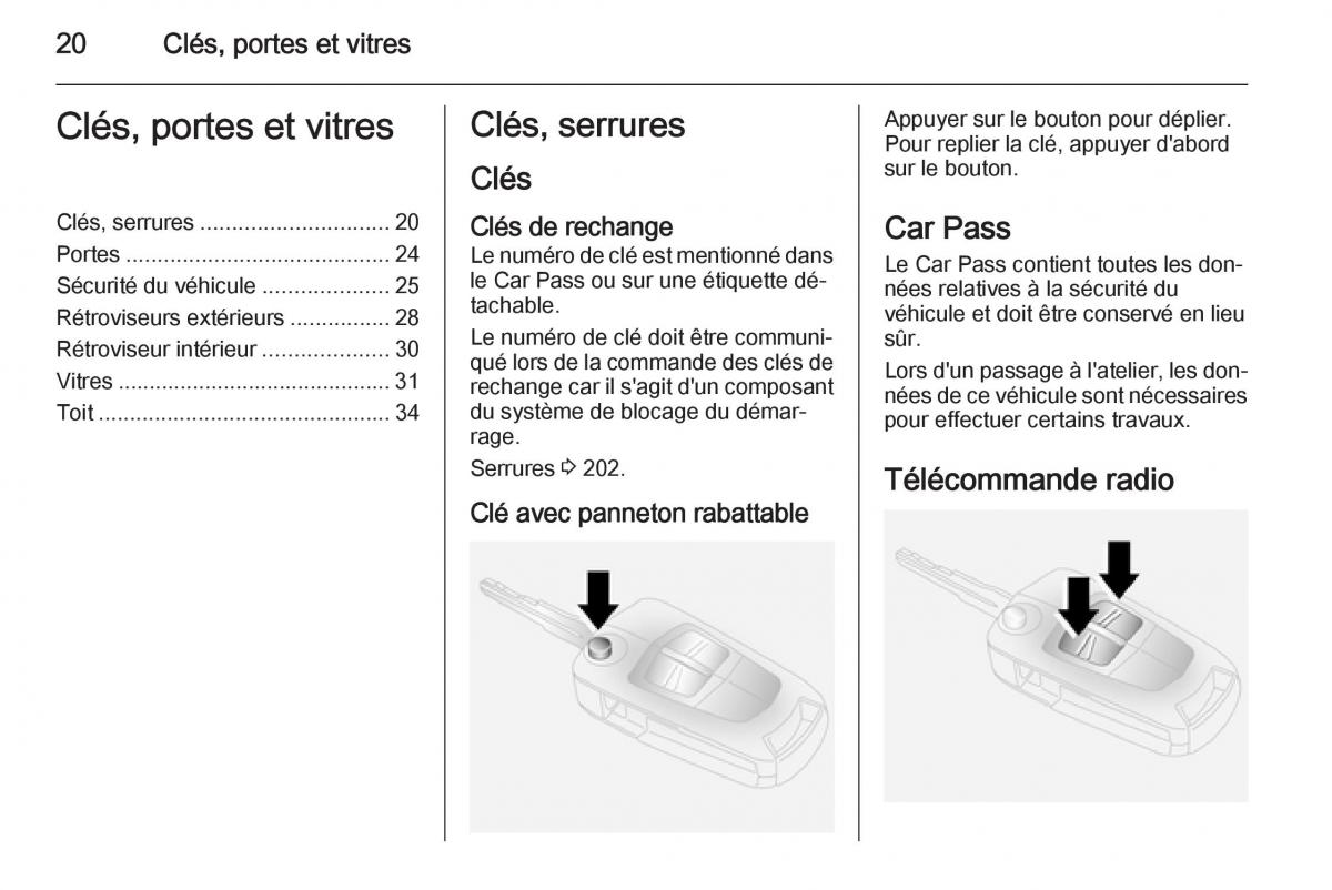 Opel Antara manuel du proprietaire / page 22