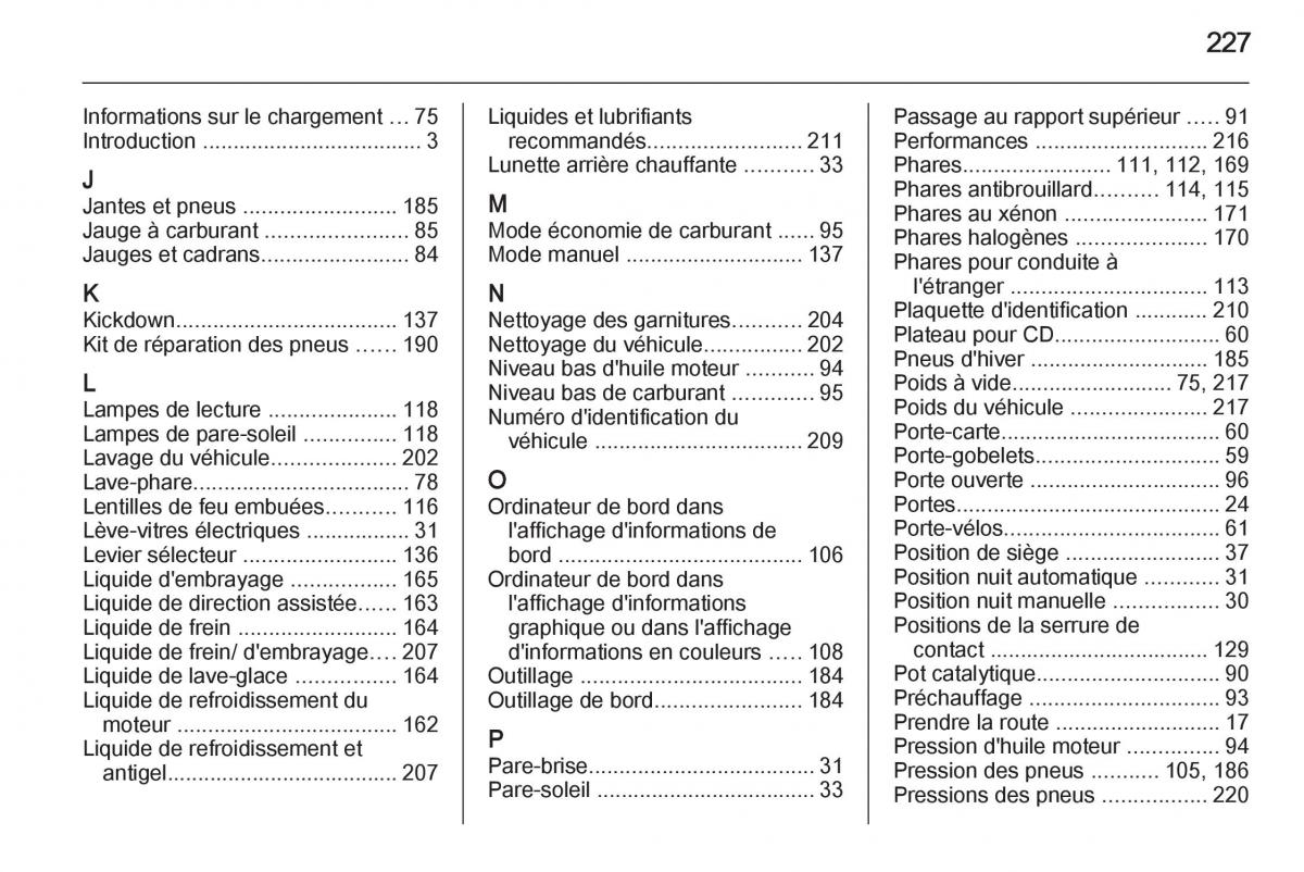 Opel Antara manuel du proprietaire / page 229