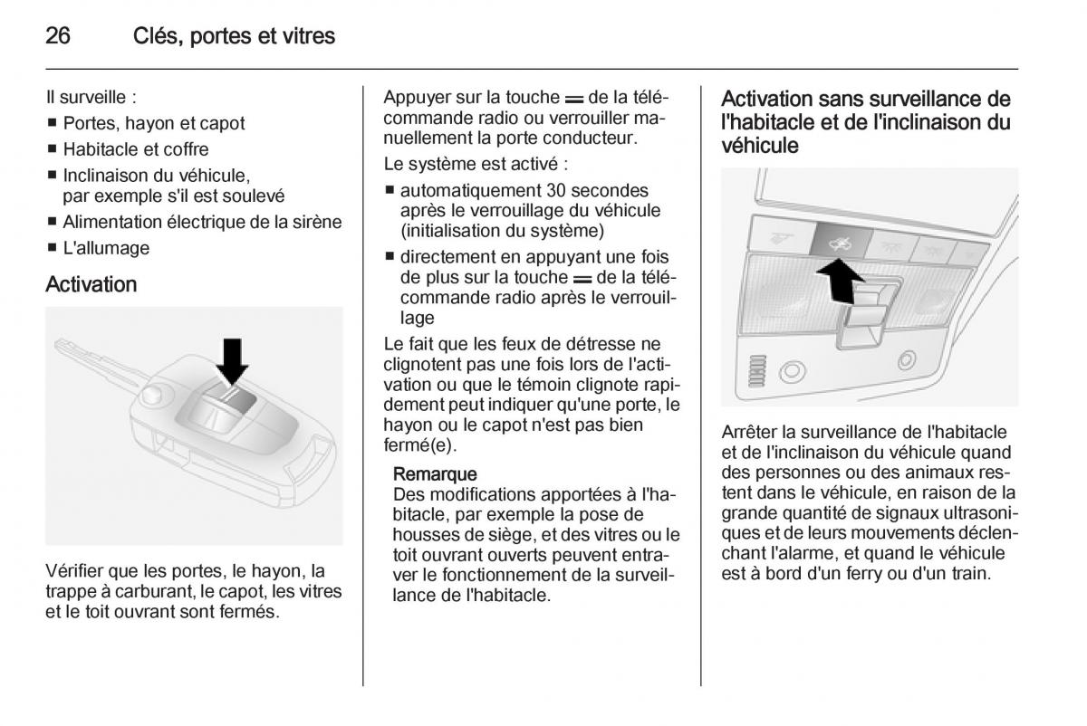 Opel Antara manuel du proprietaire / page 28