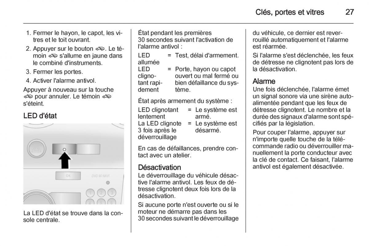 Opel Antara manuel du proprietaire / page 29