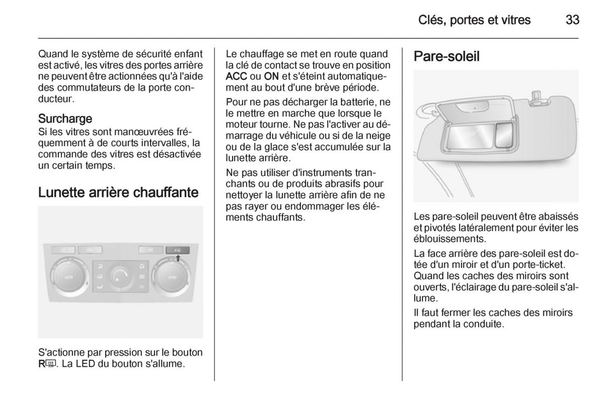 Opel Antara manuel du proprietaire / page 35