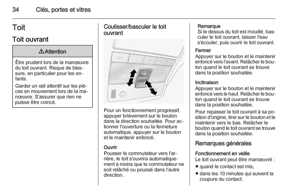 Opel Antara manuel du proprietaire / page 36