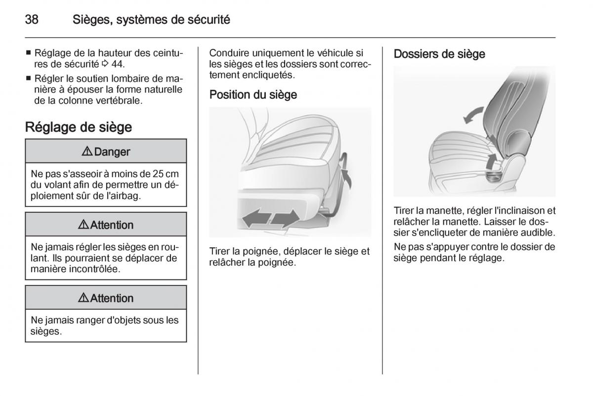 Opel Antara manuel du proprietaire / page 40