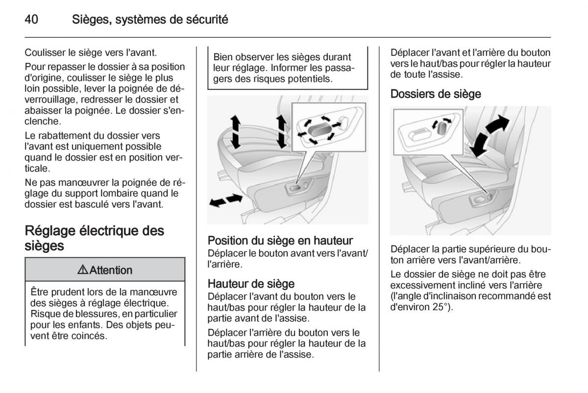 Opel Antara manuel du proprietaire / page 42